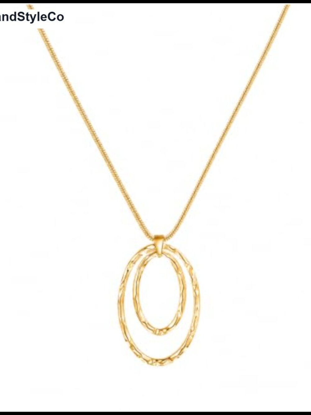 Long Chunky Circle Pendant Necklace Women Boho Statement Metal Jewelry